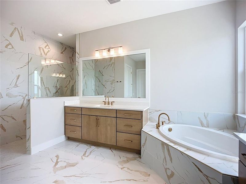 Furnished interior view inside a new home in Hampton Lakes, Sarasota (Image 15). Furnished interior view inside a new home in Hampton Lakes, Sarasota (Image 15).