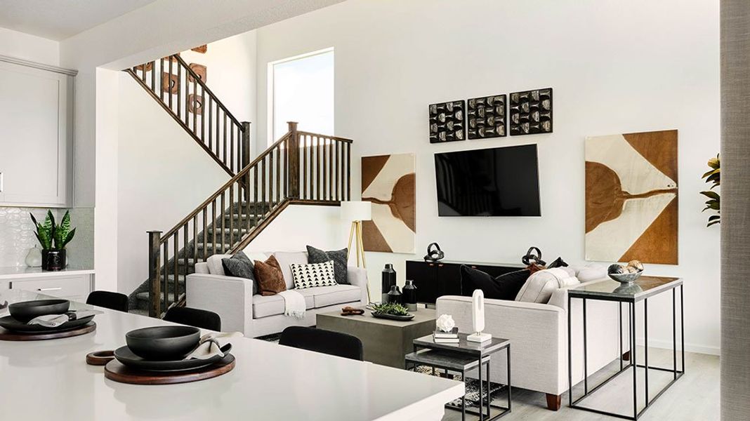 Representative furnished interior of a home built from the Ridgway by Taylor Morrison in The Fields at Looking Glass Town Collection, Parker (Image 12).