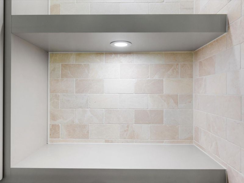undershelf lighting adds warmth and charm. undershelf lighting adds warmth and charm.