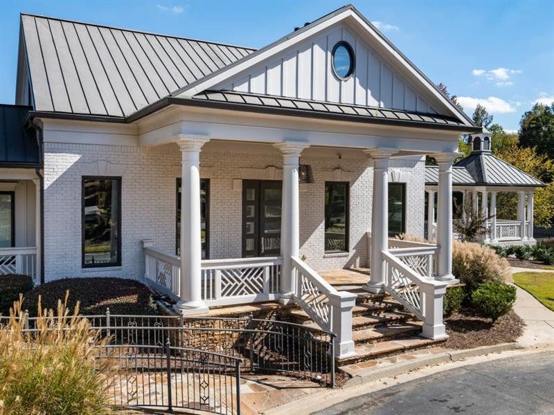 Exterior details and patio area of a home in Hamptons at Riverwood South, Dallas (Image 2).