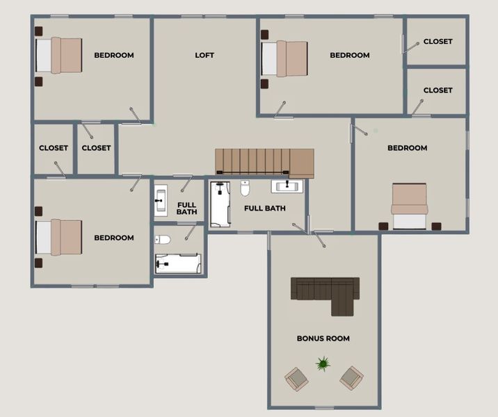 2D floor plan layout for the Spring Tide by Riverstone Construction, LLC in Jasper Highlands, Guild, TN (Image 3). 2D floor plan layout for the Spring Tide by Riverstone Construction, LLC in Jasper Highlands, Guild, TN (Image 3).