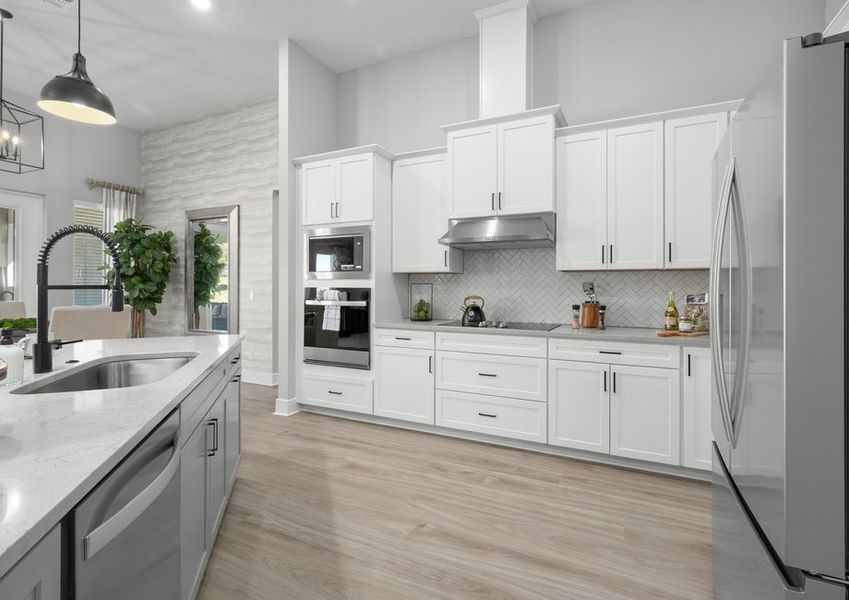 Enjoy a fully loaded kitchen with stainless steel appliances.