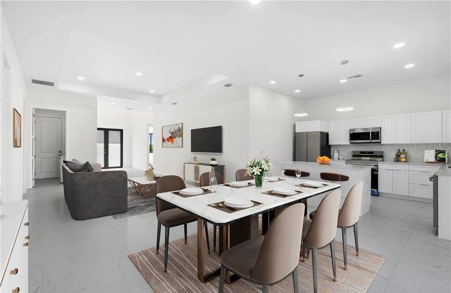 Furnished interior view inside a new home in , Cape Coral (Image 7).