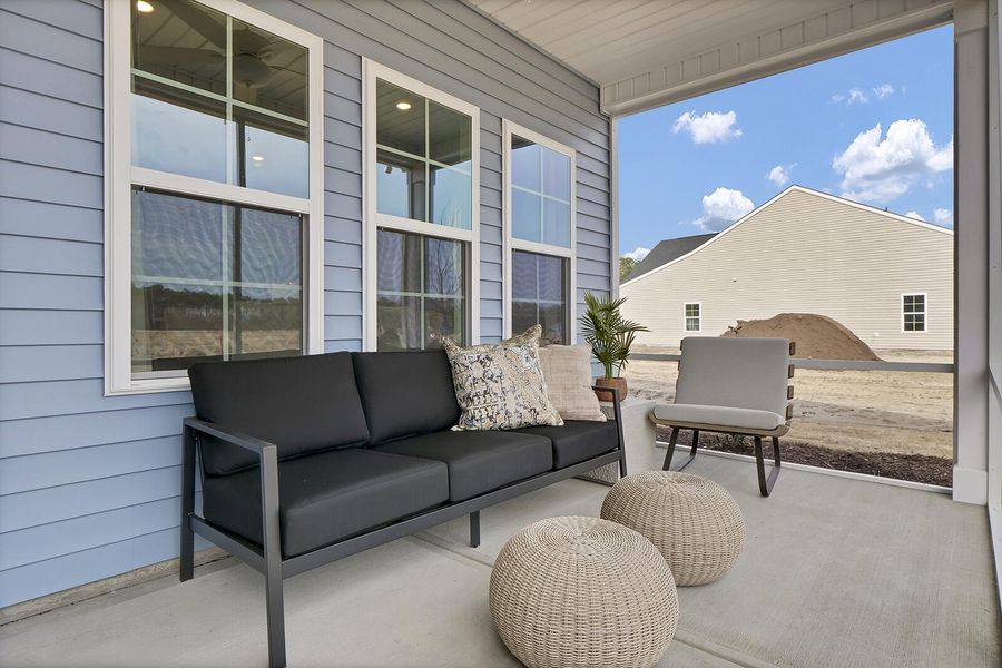 Exterior details and patio area of a home in , Manning (Image 3).