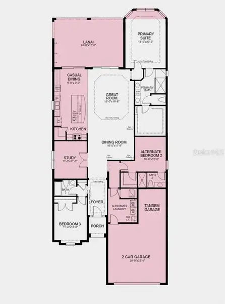 2D floor plan layout of this home in Esplanade at Azario Lakewood Ranch, Bradenton, FL (Image 2). 2D floor plan layout of this home in Esplanade at Azario Lakewood Ranch, Bradenton, FL (Image 2).