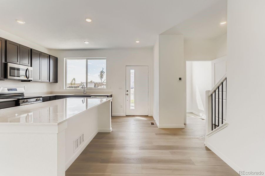 Furnished interior view inside a new home in Parterre: The Parkside Collection, Thornton (Image 6). Furnished interior view inside a new home in Parterre: The Parkside Collection, Thornton (Image 6).