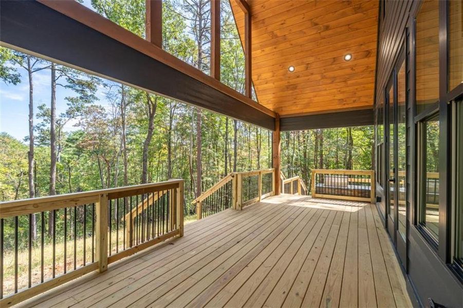 Exterior details and patio area of a home in , Ellijay (Image 27).