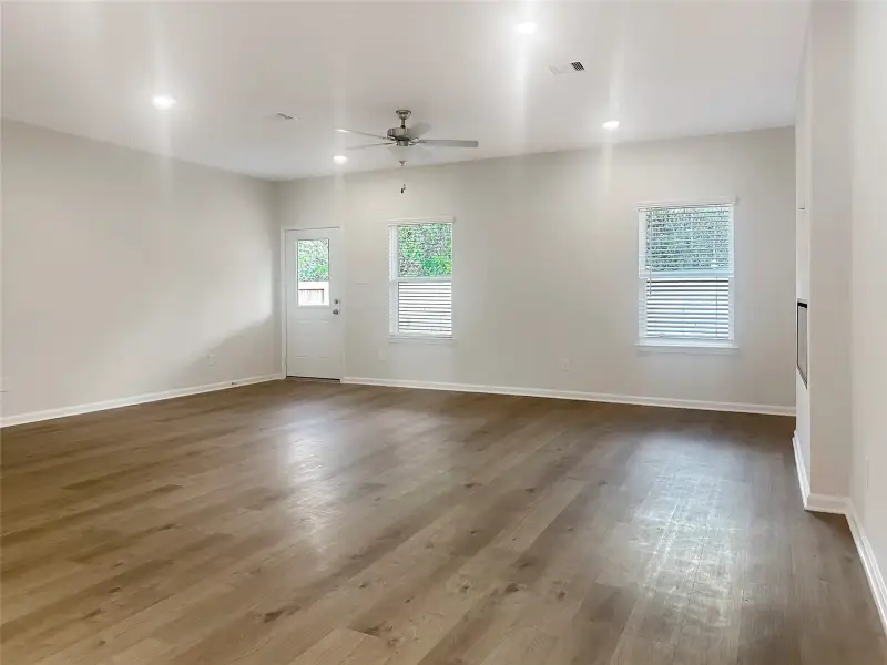 The Crawford- Family Room. Home is under construction, photos used for illustration only; actual features, colors, and upgrades may vary.