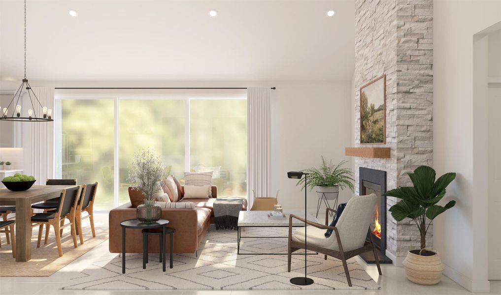 Open great room (*Artist rendering used for illustration purposes only.) Open great room (*Artist rendering used for illustration purposes only.)