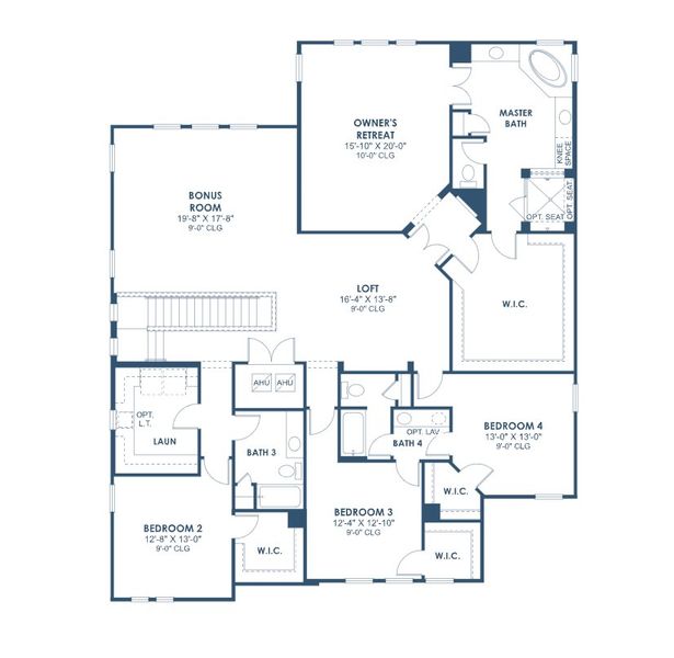 2D floor plan layout for the Granada II by Homes by WestBay in Hawkstone, Lithia, FL (Image 6).
