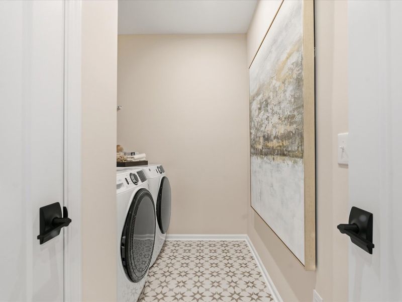 Representative furnished interior of a home built from the Dahlia by Tri Pointe Homes in Bellflower, Charlotte (Image 45).