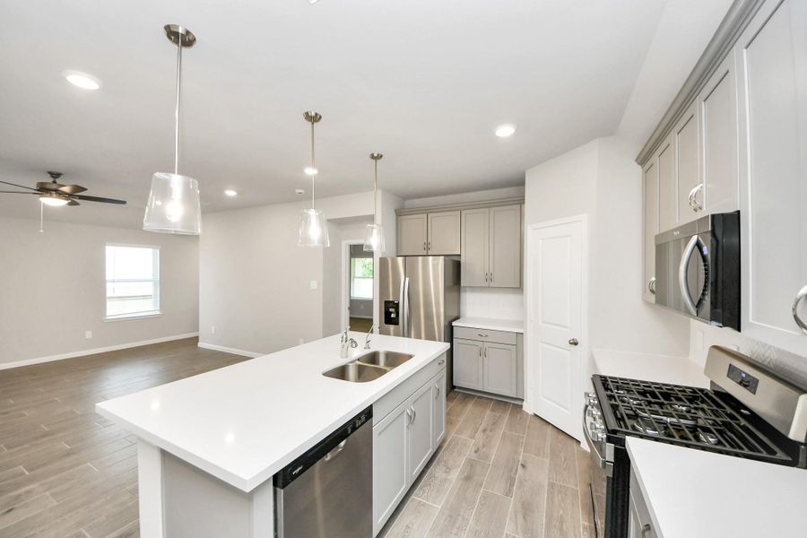 Furnished interior view inside a new home in Montgomery Ridge: Founders Collection, Montgomery (Image 8). Furnished interior view inside a new home in Montgomery Ridge: Founders Collection, Montgomery (Image 8).