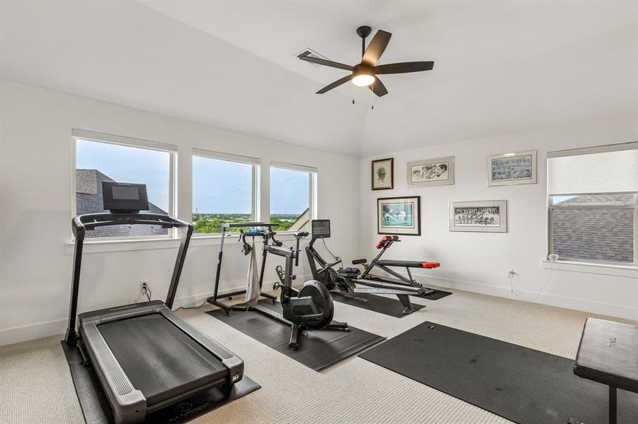 Furnished interior view inside a new home in , The Colony (Image 28).