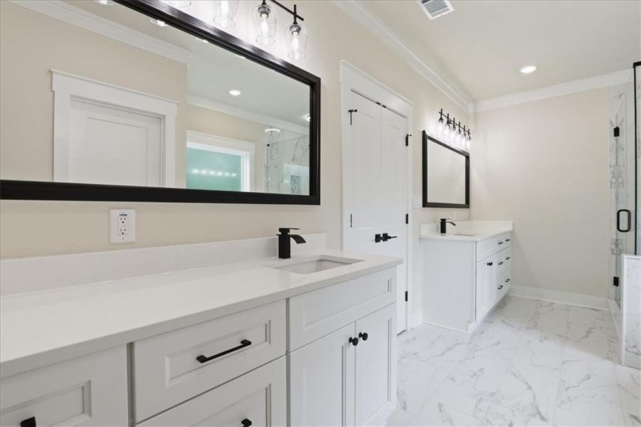 Furnished interior view inside a new home in , Monroe (Image 19).