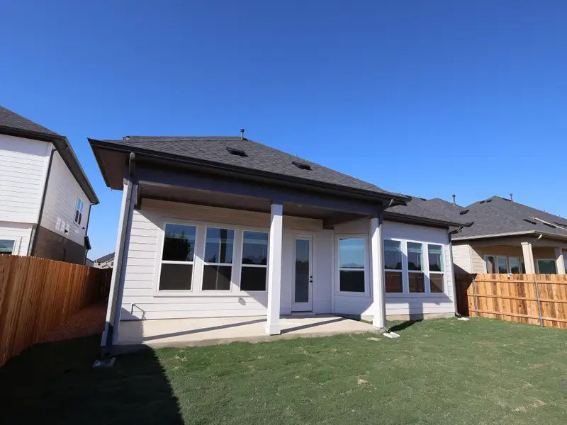 Exterior details and patio area of a home in Barksdale, Leander (Image 3). Exterior details and patio area of a home in Barksdale, Leander (Image 3).
