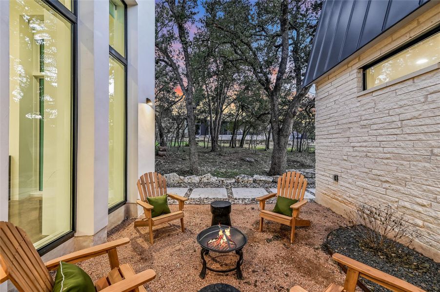 Exterior details and patio area of a home in , Wimberley (Image 20).