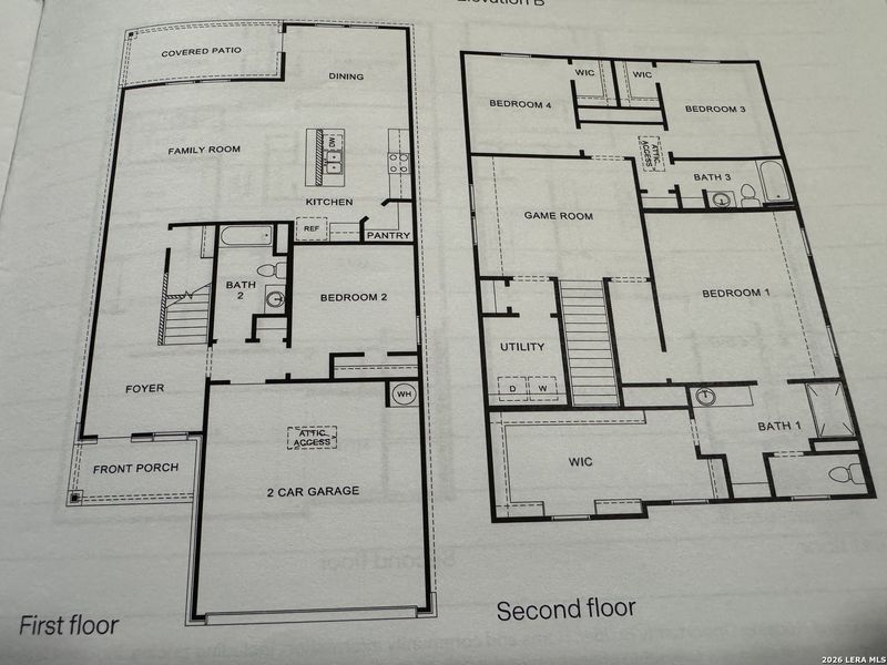 2D floor plan layout of this home in Winding Creek, New Braunfels, TX (Image 4).