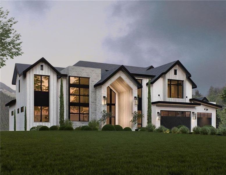 Front exterior of a new home in , Buford, GA, highlighting curb appeal (Image 5).