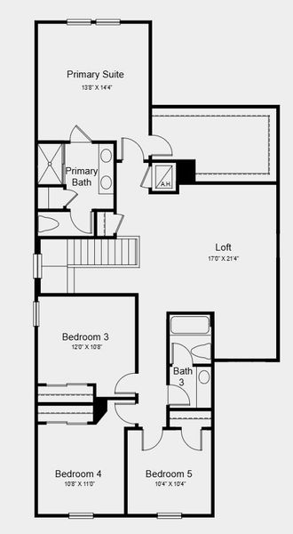 2D floor plan layout for the Sherwood by Taylor Morrison in Cove at Coasterra, Palmetto, FL (Image 3).