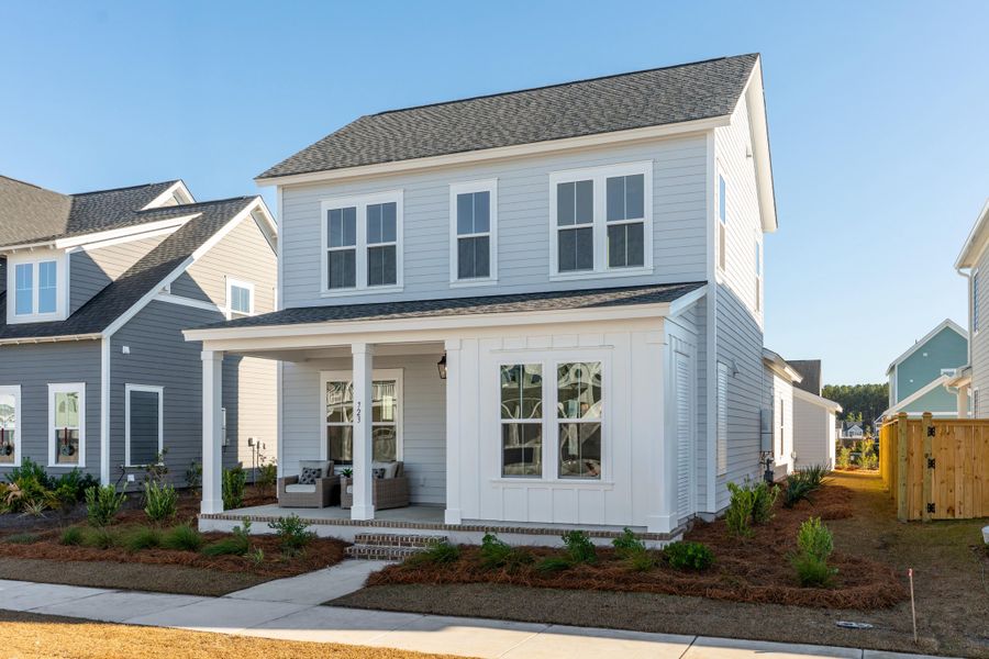 Front exterior of a new home in , Summerville, SC, highlighting curb appeal (Image 1). Front exterior of a new home in , Summerville, SC, highlighting curb appeal (Image 1).