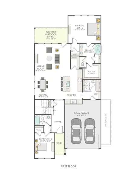 2D floor plan layout of this home in Heritage, Dripping Springs, TX (Image 4). 2D floor plan layout of this home in Heritage, Dripping Springs, TX (Image 4).