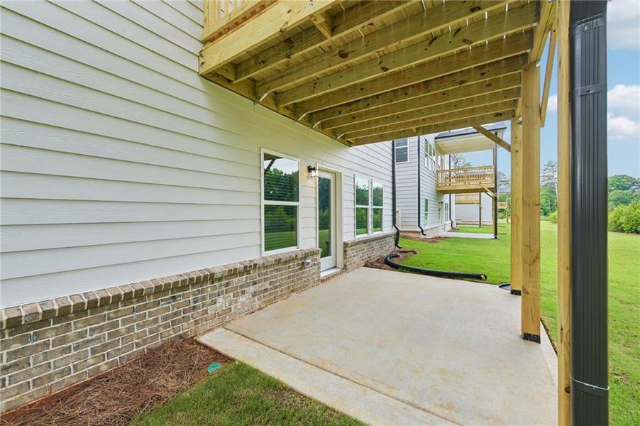 Exterior details and patio area of a home in Martin Springs - Estate Series, Lawrenceville (Image 32). Exterior details and patio area of a home in Martin Springs - Estate Series, Lawrenceville (Image 32).