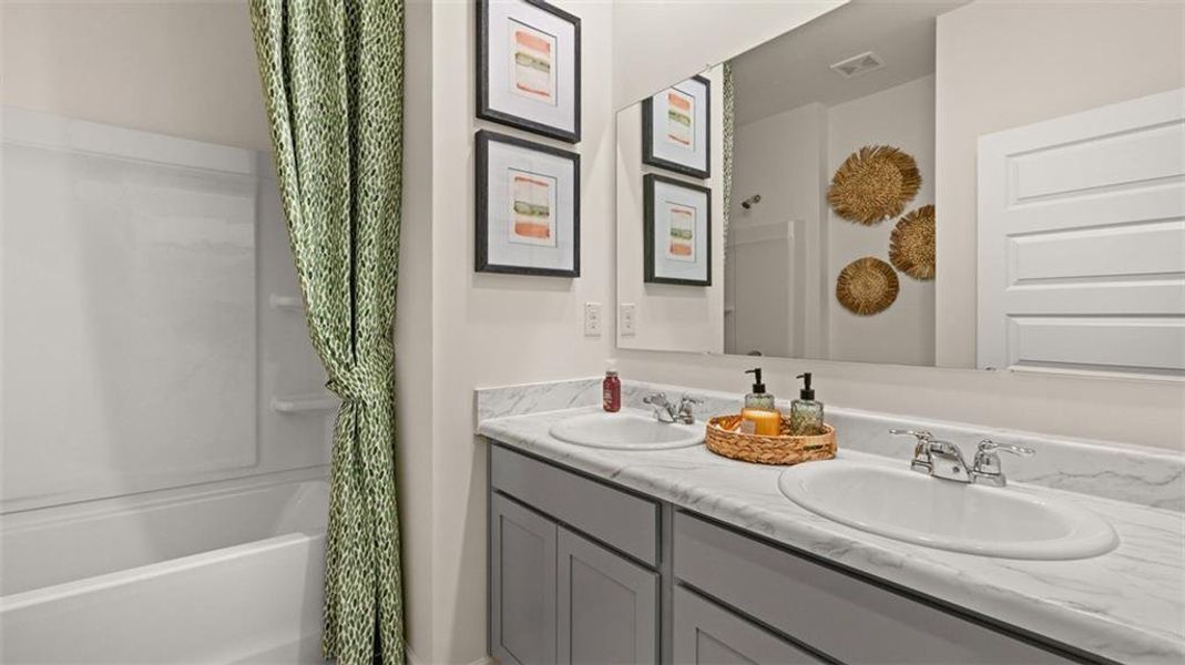 Furnished interior view inside a new home in Jackson Landing, Jefferson (Image 10).