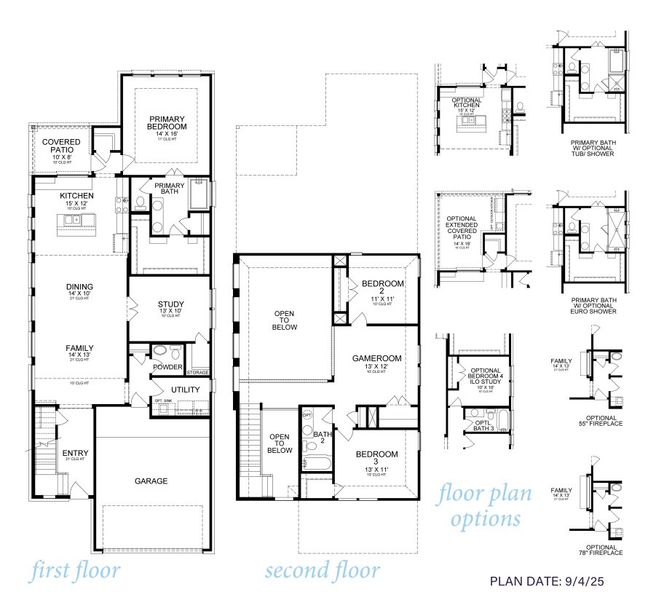 2D floor plan layout for the Ingram 2295 by J. Patrick Homes in Grange 40' Homesites, Katy, TX (Image 2). 2D floor plan layout for the Ingram 2295 by J. Patrick Homes in Grange 40' Homesites, Katy, TX (Image 2).