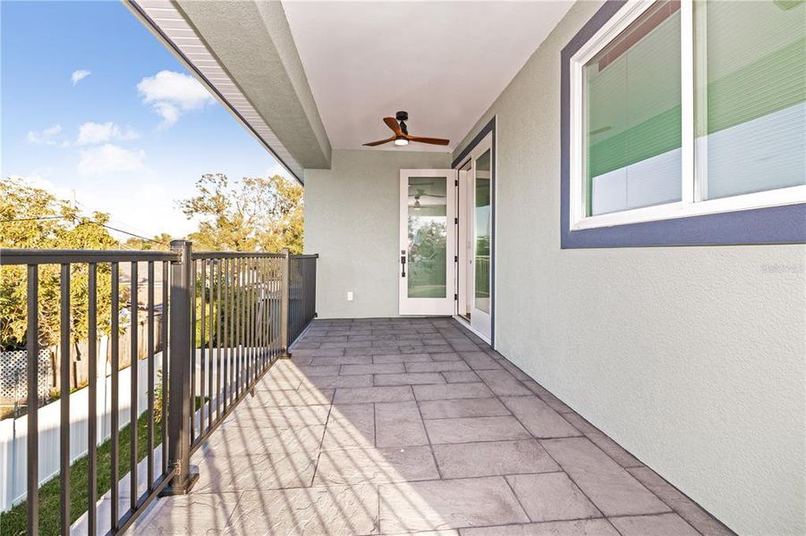 Exterior details and patio area of a home in , Tampa (Image 52).