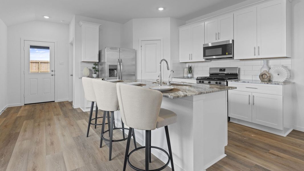 Furnished interior view inside a new home in Tamarron, Fulshear (Image 12).