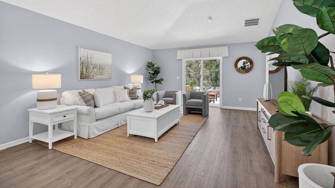 Representative furnished interior of a home built from the Berkeley by D.R. Horton in Grand Reserve, Bunnell (Image 13).