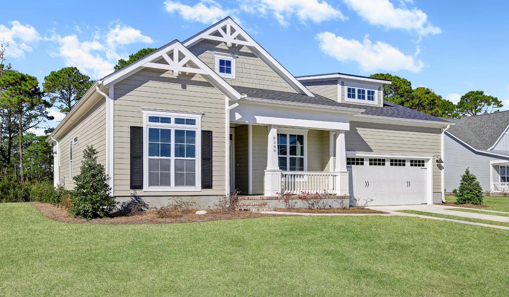 Representative exterior photo of a completed home built from the Lanai by Bill Clark Homes in Sidbury Landing, Wilmington, NC (Image 33). Representative exterior photo of a completed home built from the Lanai by Bill Clark Homes in Sidbury Landing, Wilmington, NC (Image 33).