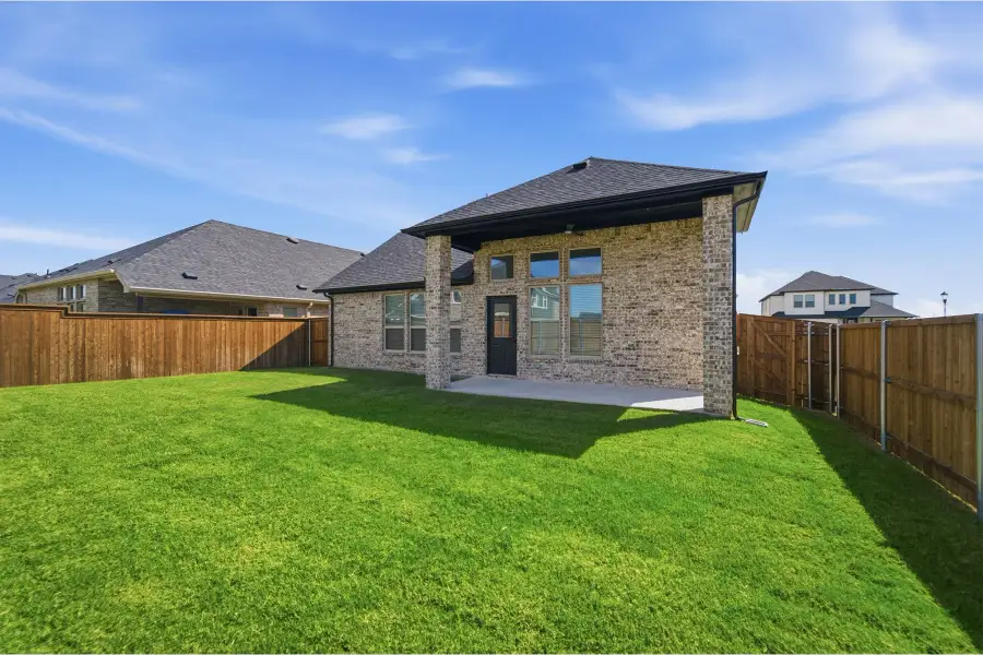 Exterior details and patio area of a home in Green Meadows, Celina (Image 4). Exterior details and patio area of a home in Green Meadows, Celina (Image 4).