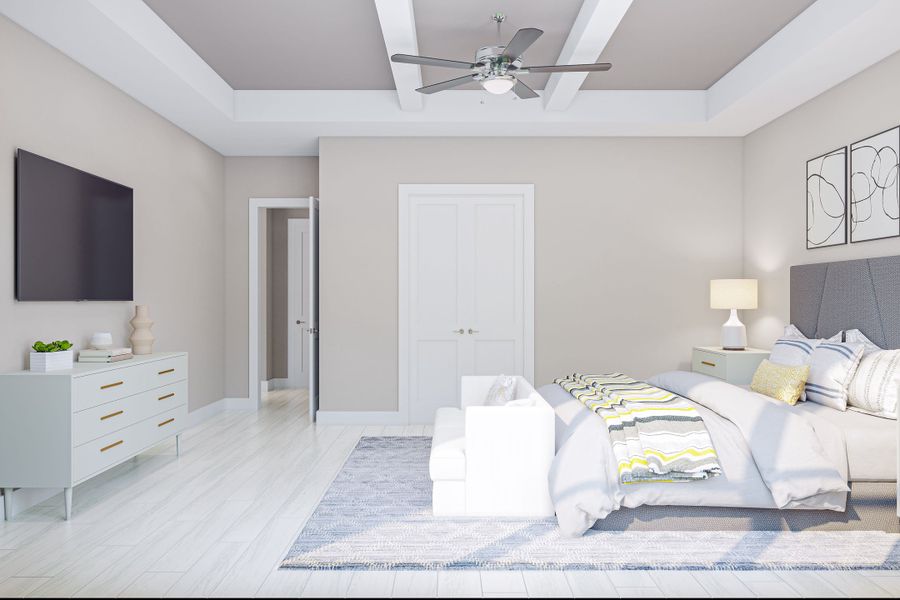 Representative furnished interior of a home built from the Savoy by Tri Pointe Homes in Harvest Green, Richmond (Image 16).