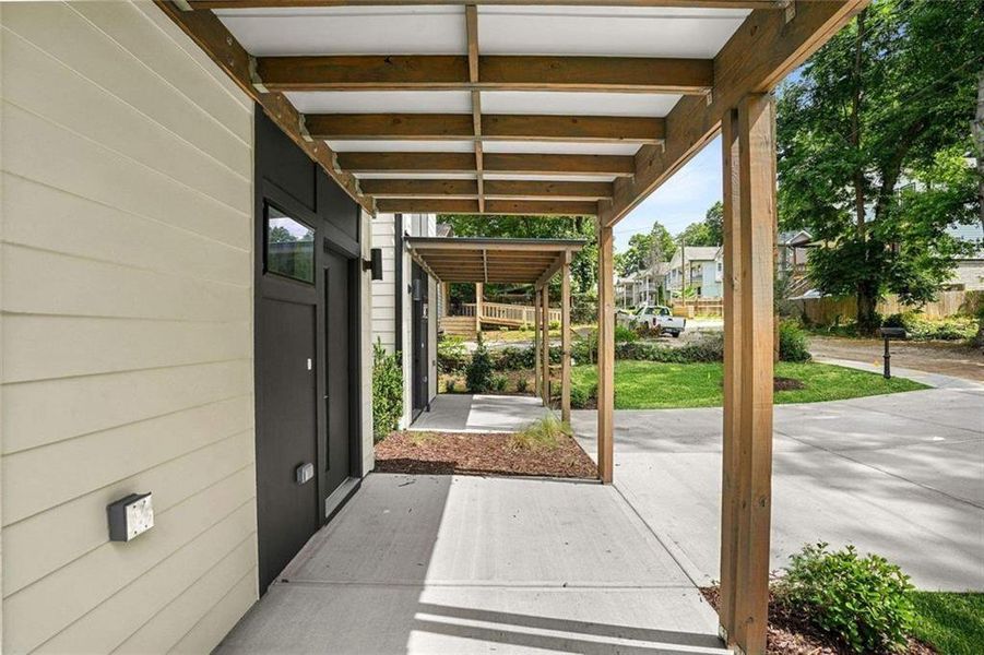 Exterior details and patio area of a home in , Atlanta (Image 29). Exterior details and patio area of a home in , Atlanta (Image 29).