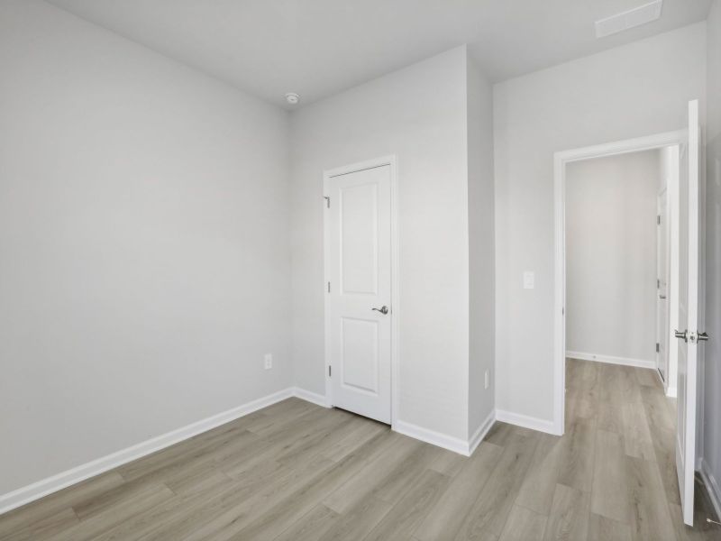 Secondary bedroom in the Chatham floorplan at 250 White Birch Lane in Angier, NC.