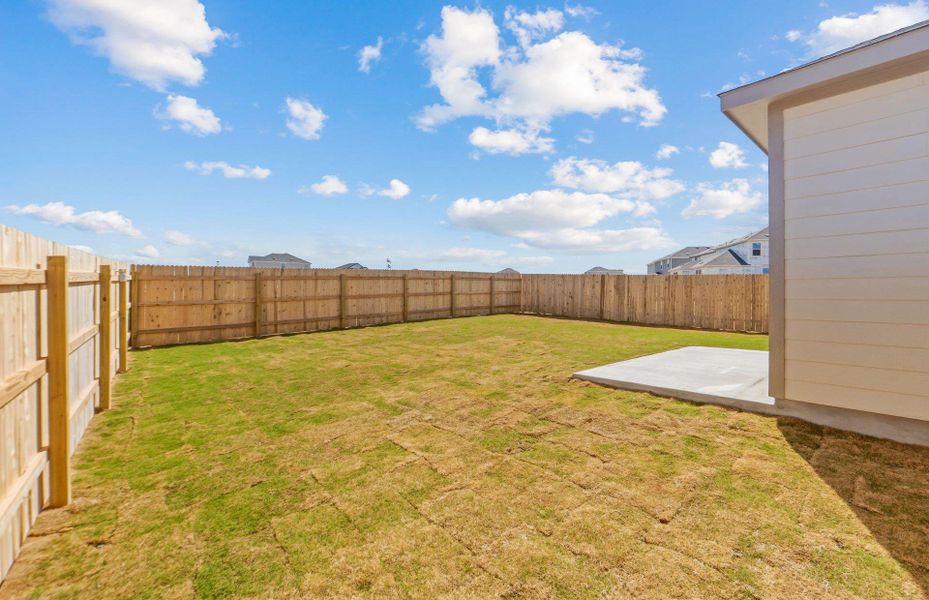 Exterior details and patio area of a home in Sonterra, Jarrell (Image 4).