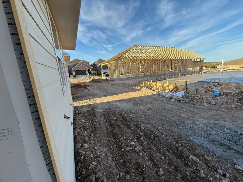 In-progress construction of a new home in La Cima, San Marcos, TX (Image 19).