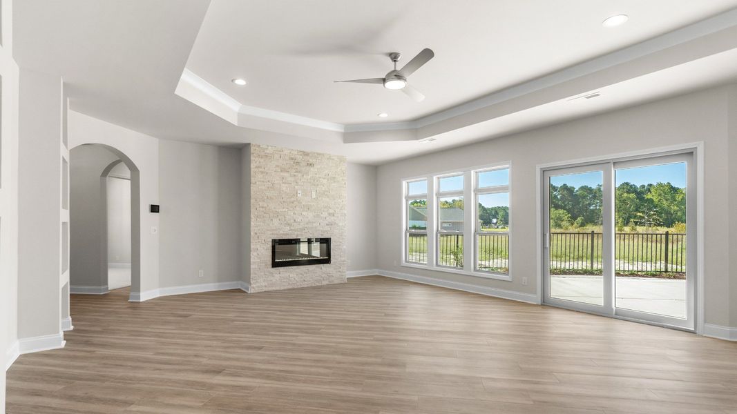 Representative unfurnished interior of a home built from the Promenade III by Epcon Communities in Courtyards by Carrell, Ocean Isle Beach (Image 46). Representative unfurnished interior of a home built from the Promenade III by Epcon Communities in Courtyards by Carrell, Ocean Isle Beach (Image 46).