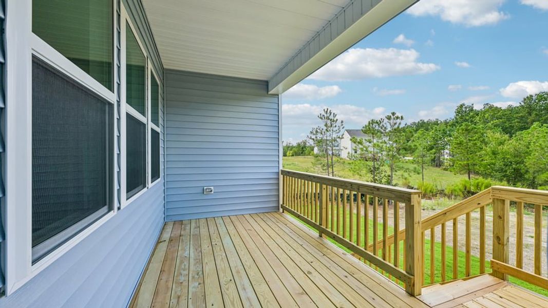 Exterior details and patio area of a home in Baker Farm, Youngsville (Image 3).