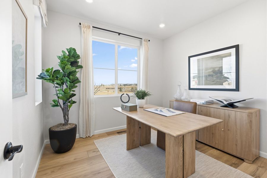 Representative furnished interior of a home built from the 4904 by Risewell Homes in The Aurora Highlands, Aurora (Image 12).