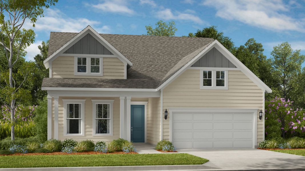 Representative exterior photo of a completed home built from the Pembrooke by Taylor Morrison in River Falls, Tega Cay, SC (Image 21).