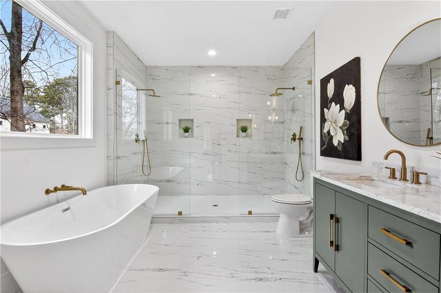 Furnished interior view inside a new home in , Atlanta (Image 44).