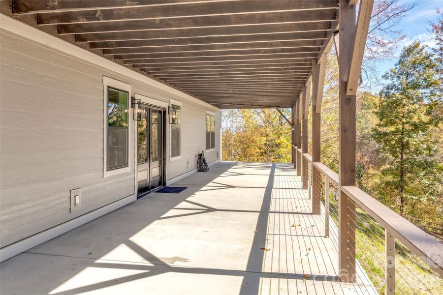 Exterior details and patio area of a home in , Waynesville (Image 23).