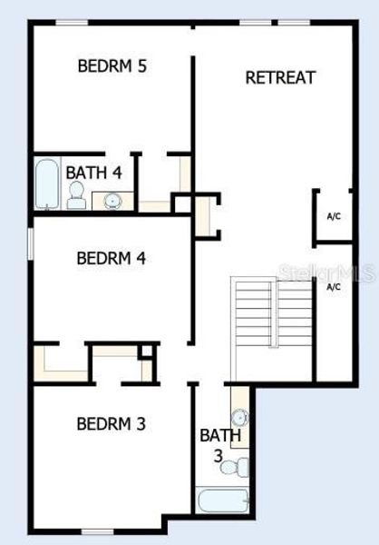2D floor plan layout of this home in Coasterra, Palmetto, FL (Image 3).