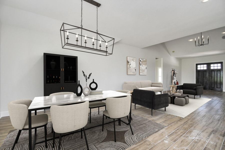 Virtually Staged Dining Area