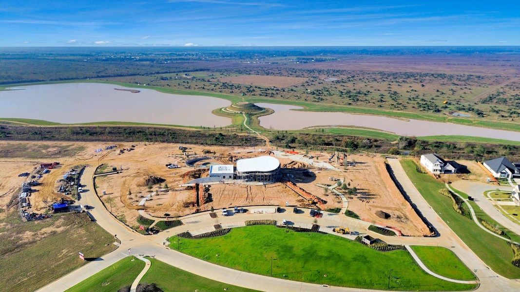 The Grand Prairie community clubhouse and park The Grand Prairie community clubhouse and park
