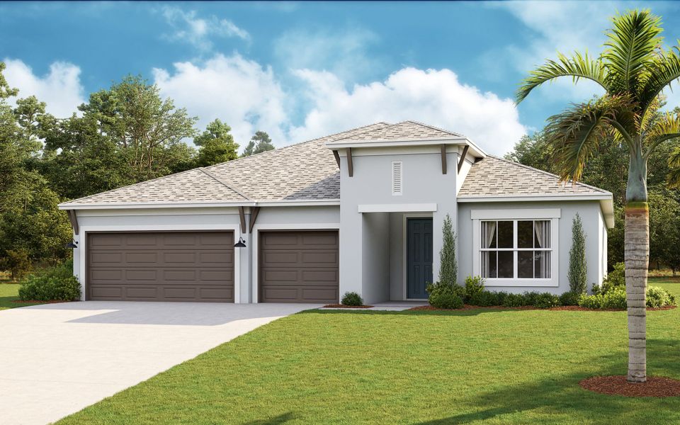 Representative exterior photo of a completed home built from the Benton by Cardel Homes in Fieldstone, Plant City, FL (Image 2).