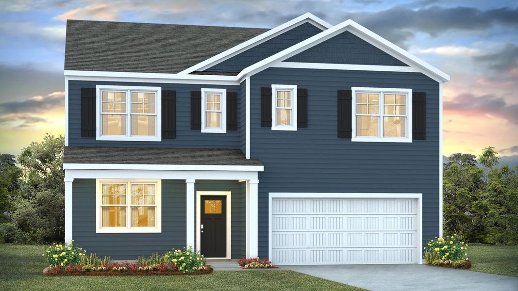 Representative exterior photo of a completed home built from the Hayden by D.R. Horton in Saltgrass Landing, Winnabow, NC (Image 17). Representative exterior photo of a completed home built from the Hayden by D.R. Horton in Saltgrass Landing, Winnabow, NC (Image 17).