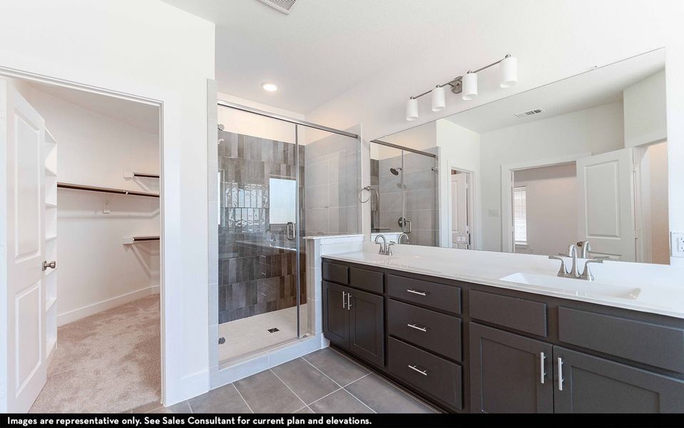 Representative furnished interior of a home built from the Shasta by CastleRock Communities in The Summit at Center Stage, Keller (Image 9).